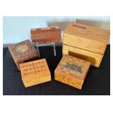 Variety of Vintage Wooden Dresser Boxes