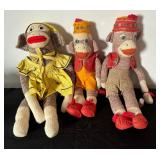 Variety of Sock Monkeys and Sock Monkey Slippers