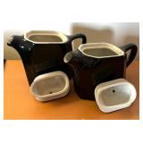 Vintage Shenagno and Syracuse Black Pitchers and Teapots and More