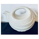 Vintage Hall White Rhythm Art Deco Swirl Teapot