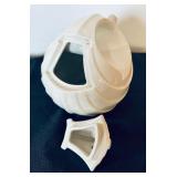 Vintage Hall White Rhythm Art Deco Swirl Teapot