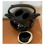Black Invento Teapot, Fiesta Ware Pitcher and Signed Cup