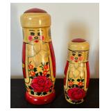 Vintage Russian Santa Motif Nesting Dolls