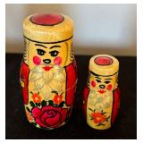Vintage Russian Santa Motif Nesting Dolls