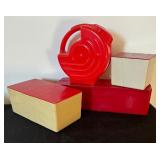Vintage Art Deco Plastic Kitchen / Refrigerator Containers and Pitcher
