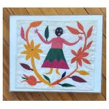 Vibrant Framed Tapestry