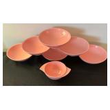 Seven Vintage Pink Boonton Ware Bowls