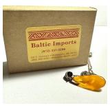 Pair of Sterling Silver and Baltic Amber Necklace