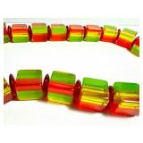 Vintage Celluloid Lime Watermelon Beaded Necklace