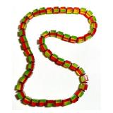 Vintage Celluloid Lime Watermelon Beaded Necklace