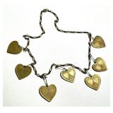 Vintage Coppertone Heart Necklace