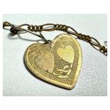 Vintage Coppertone Heart Necklace