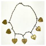 Vintage Coppertone Heart Necklace