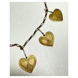Vintage Coppertone Heart Necklace