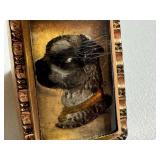 Pair of Antique Victorian Hand Painted Dog Figurine Cufflinks