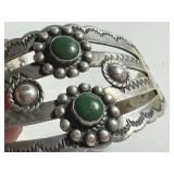 Two Vintage Sterling and Turquoise Bracelets