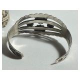 Two Vintage Sterling and Turquoise Bracelets