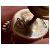 Vintage Eyeball Sterling Pin / Vintage Realistic Eyeball Pin
