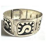 Vintage Sterling Panel Bracelet