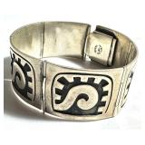 Vintage Sterling Panel Bracelet