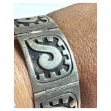 Vintage Sterling Panel Bracelet