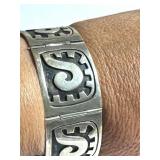 Vintage Sterling Panel Bracelet