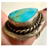 Vintage Turquoise and Silver Ring