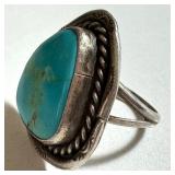 Vintage Turquoise and Silver Ring