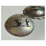 Two Vintage Silver and Sterling Brooches