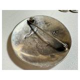 Two Vintage Silver and Sterling Brooches