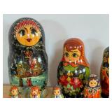 Variety of Russian Stacking Dolls
