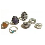 Selection of Vintage Rings including Sterling Silver