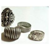 Selection of Vintage Rings including Sterling Silver