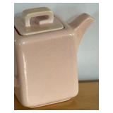 Vintage Gonder Cubistic Design Pastel Pink Coffee / Tea Pot Modernism