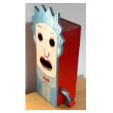 Vintage Hand Crafted Wooden Character Mechanical Bank