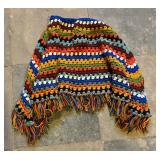 Bright and Beautiful Vintage Crochet Poncho