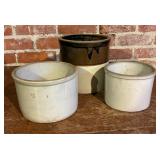 Three Vintage Crocks