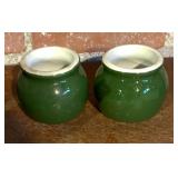 Vintage Forest Green Pots, Bowls and Dishes by Hall