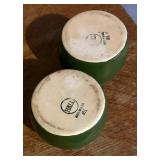 Vintage Forest Green Pots, Bowls and Dishes by Hall