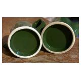 Vintage Forest Green Pots, Bowls and Dishes by Hall