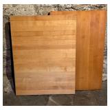 Two Butcher Block Wood Panels