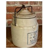 Vintage One Gallon Diamond Stickline Adhesive Crock