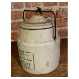 Vintage One Gallon Diamond Stickline Adhesive Crock