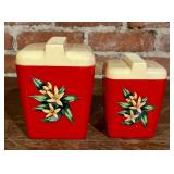 Two Vintage Burroughs Canisters