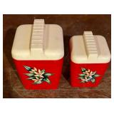 Two Vintage Burroughs Canisters