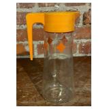 Vintage Anchor Hocking Atomic Juice Pitcher and Lustro Ware Pitcher