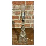 Vintage Glass Boudoir Lamp