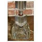 Vintage Glass Boudoir Lamp