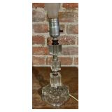 Vintage Glass Boudoir Lamp