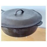 Vintage #10 Cast Iron Fry Pan with Lid